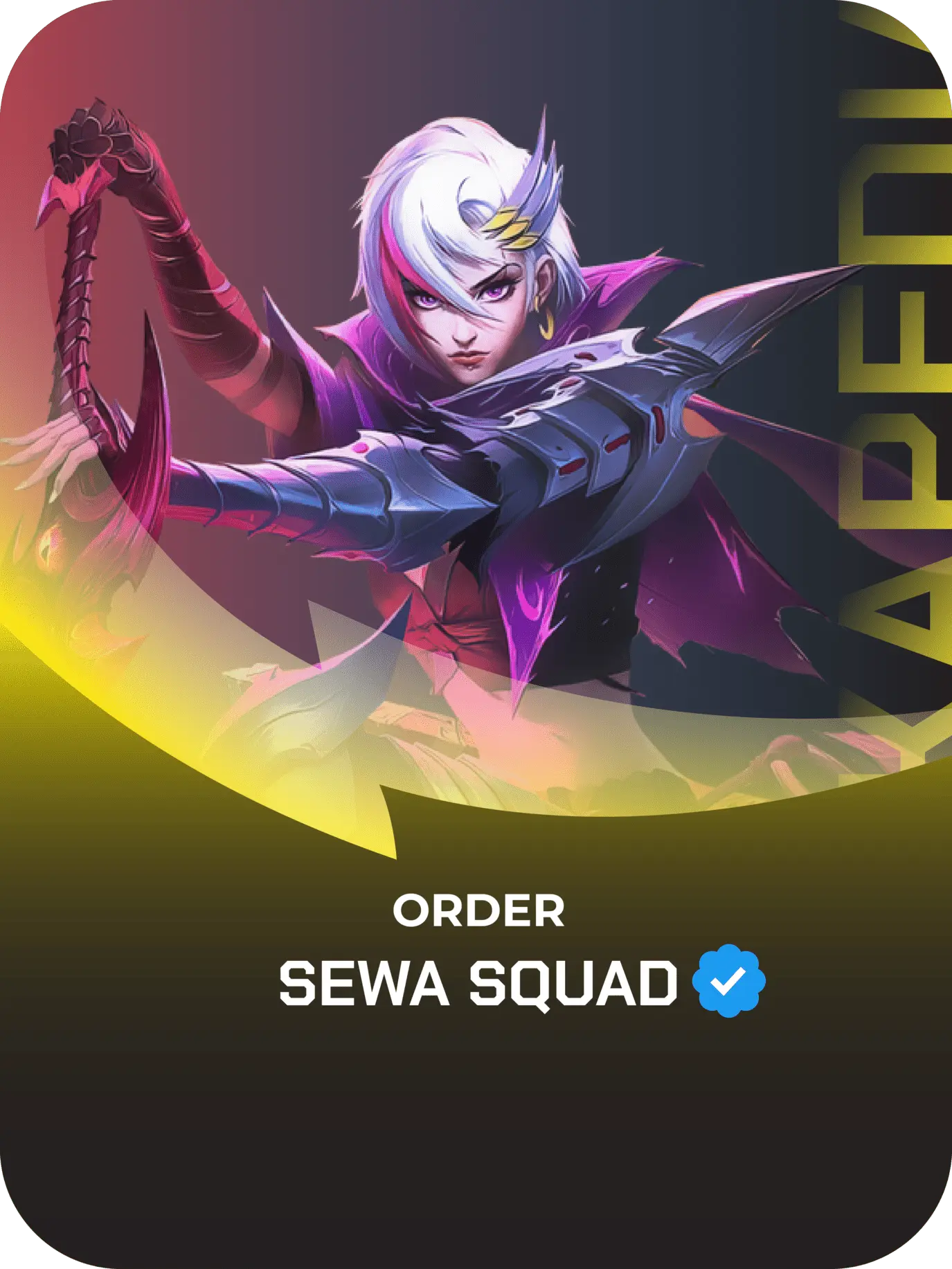 Jasa Squad Verified/Centang Biru